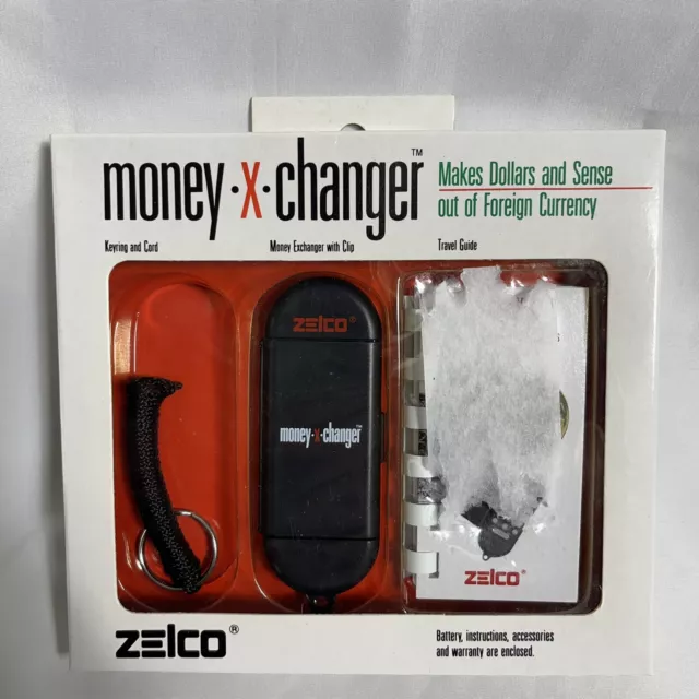 Vintage Zelco Money Changer Electronic Travel Currency Calculator Exchange NEW