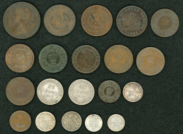 Canada Province Coins Lot of 20 Mix Dates & Denom