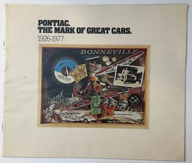 Vintage 1977 Pontiac Car Advertising Dealer Brochure Grand Prix Firebird Ventura