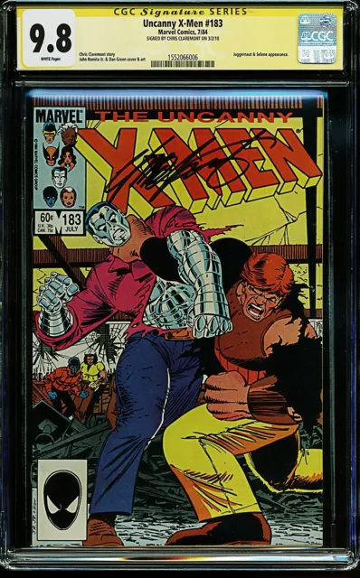 X-Men #183 CGC 9.8SS White Pages signed by Chris Claremont Juggernaut!