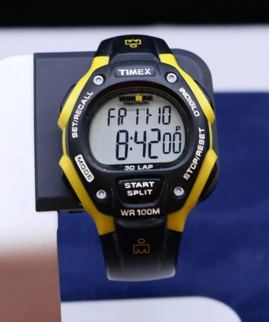 TIMEX IRONMAN TRIATHLON Indiglo WR 100M Digital Watch 30 Lap Chrono New
