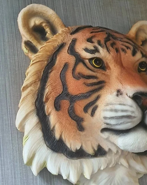 Latexform zur Herstellung detaillierter 3D-Tigerkopf-Wandplatte für Putz oder Beton