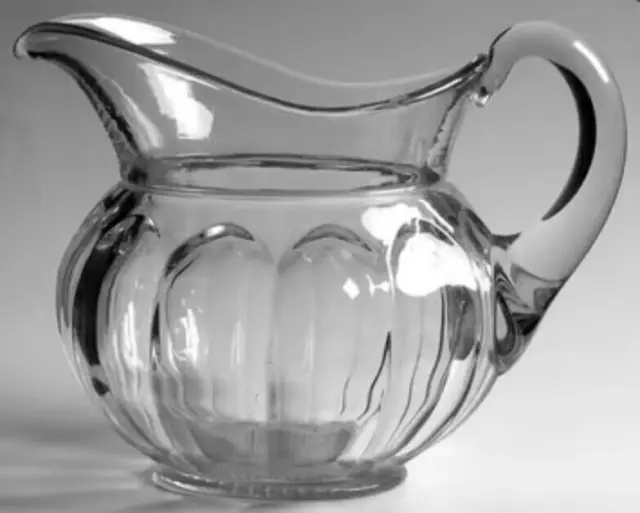 1907-1956 Heisey Colonial Clear Paneled Crystal Glass Pitcher • 56oz • USA • Vtg