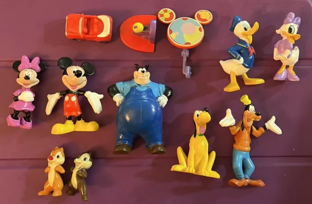 Disney Jr. Mini figurines, playset, Set Of 12 Pluto, Chip/Dale, Goofy, Mickey