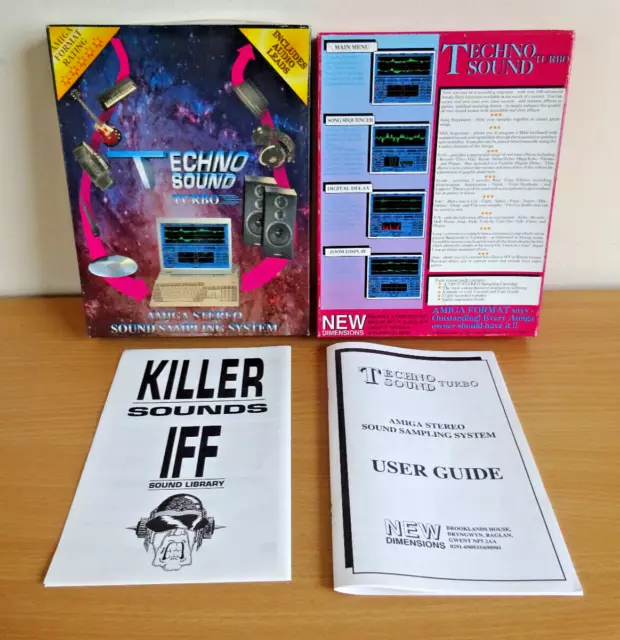 Techno Sound Turbo Commodore Amiga Music Software BOX & MANUALS ONLY