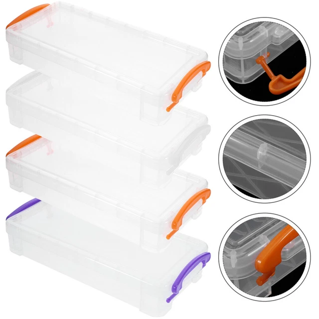 4 Pcs Transparenter Bleistift-Organizer Stifte Mäppchen Hohe Kapazität