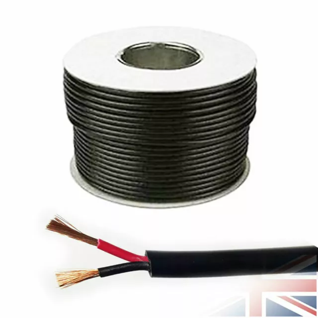 11 AMP 12V 0.5mm ROUND Wall 2 Twin Core DC Power Cable Wire Car LED 10 Meters