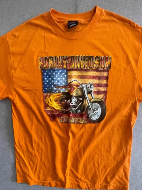 Harley Davidson Motorcycle Vintage Tee Shirt XL Black Bear Newmarket England