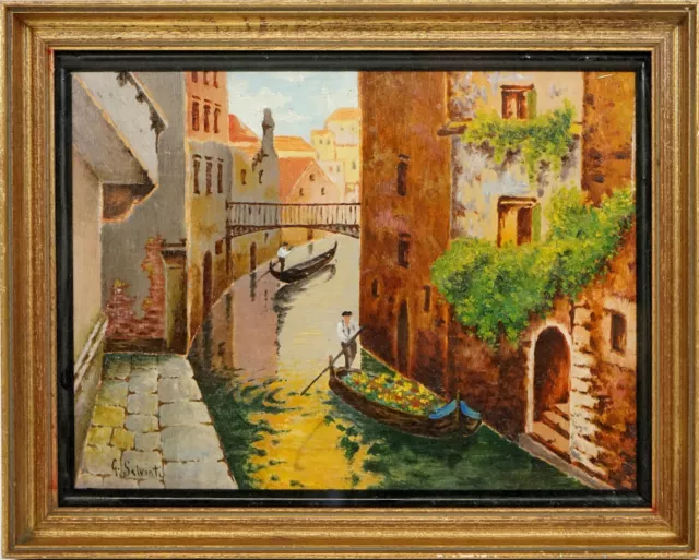 Dipinto olio su tavola Giovanni SALVIATI " Venezia "