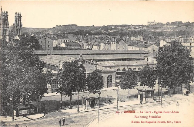 Cpa 54 Nancy La Gare Eglise St Leon