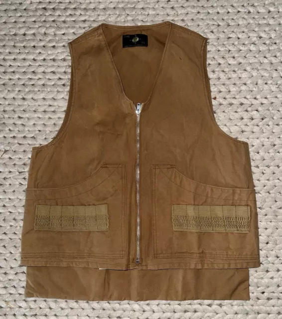 VTG 50s 60s Sears Tan Duck Canvas Hunting Ammo Vest