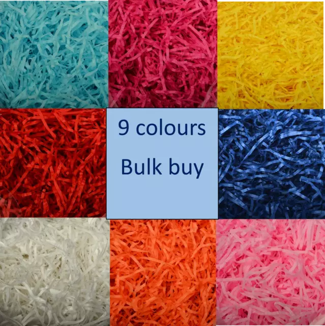 Coloured LUXURY SHREDDED TISSUE PAPER GIFT BOX BASKET HAMPER PACKAGING FILLER