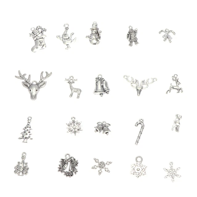 50 Pcs Rentier Charme Vintage-Charme Mädchenschmuck Schlüsselanhänger Geschenk