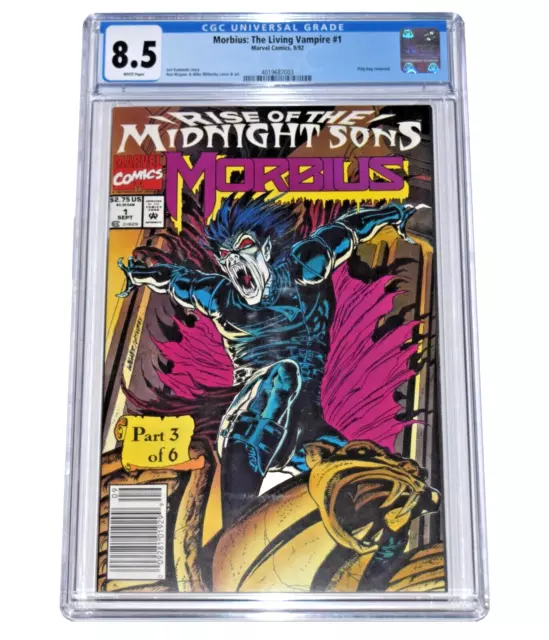 MORBIUS: THE LIVING VAMPIRE #1 ~ CGC 8.5 ~ Marvel 1992 Rise of The Midnight Sons
