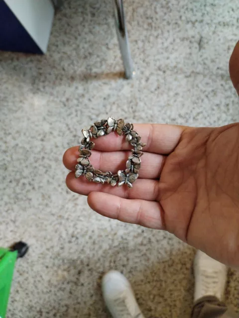 Piccola Cornice In Argento Raspini Di Un Vecchio Orologio Da Tavolo