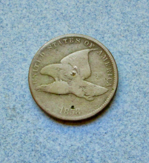 1858 Flying Eagle Cent with Very Good Details