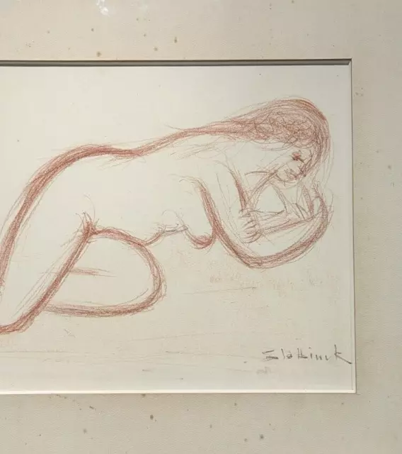 Dessin Sanguine De Rik Slabbinck "Lili Nue" 2