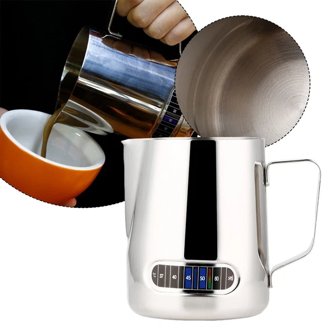 Milchschaumbecher Milchglas Langlebig Nahtloses Design Puderdose Edelstahlkanne
