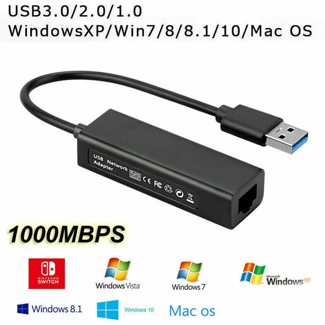 USB 3.0 TO RJ45 Lan Gigabit Network Adapter For Nintendo