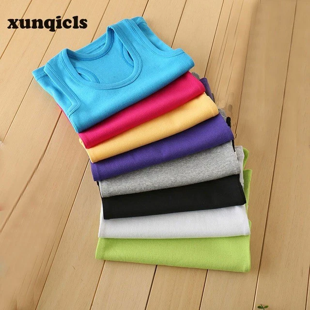 Gilet Cotone Spiaggia Sottoveste senza Maniche T-Shirt Per Vestiti Bambino 3 Pz
