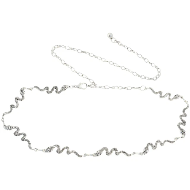 Metal Waist Belt Body Chain Fashionable Snake Shape Belt Metal Waist Jewelry