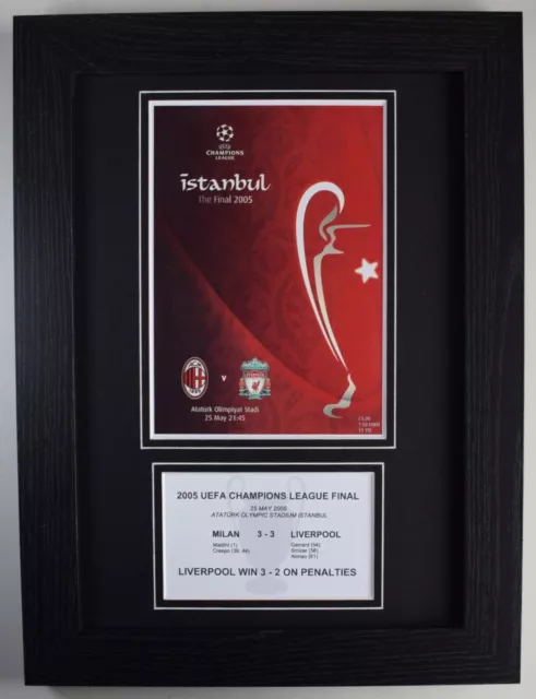 2005 Champions League Final Football A4 Photo Display Programme Cover Liverpool