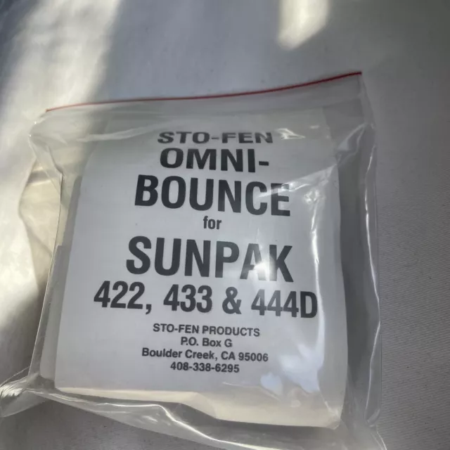Sto-Fen Omni-Bounce Flash Diffuser for Sunpak 422, 433 & 444D NOS