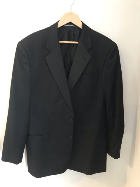 Armani Collezioni Formal Tuxedo Suit Solid Black Italy 42R Jacket 34 x 29 Pants 3
