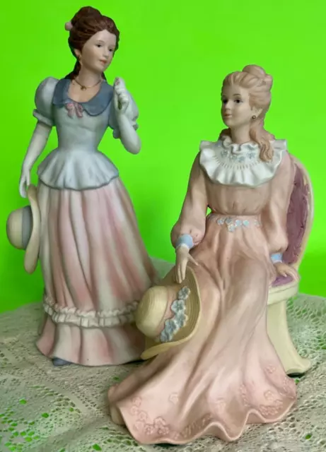 Courtney's Dream and Camille Victorian Ladies Homco Porcelain Collectible Vtg 80