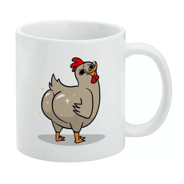 Guess What Chicken Butt Funny White Mug