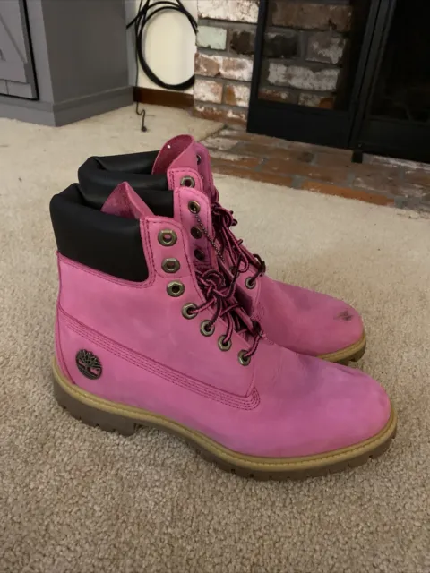 TIMBERLAND SUSAN G. Komen Collection Pink Suede Tims Boots Size 8 £85. ...