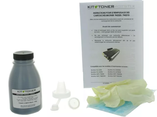 BROTHER HL 1110 - 1 x Kit de recharge toner compatible Noir