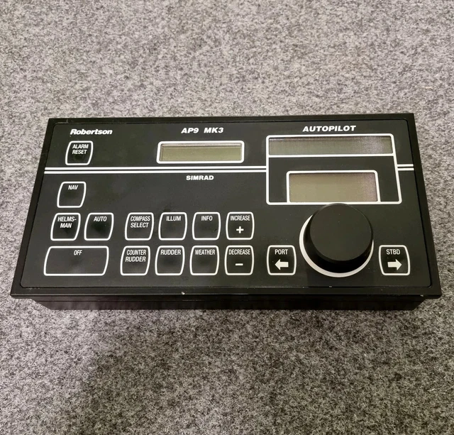 SIMRAD ROBERTSON AP9 MK3 Autopilot Control Head Unit Controller 20169207 SIMRAD ROBERTSON AP9 MK3 Autopilot Control Head Unit Controller 20169207