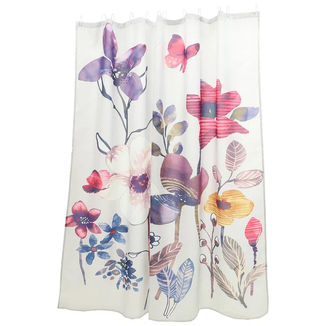 Cortina de ducha impermeable estampado de flores cortina de ducha cortina de ducha decorativa