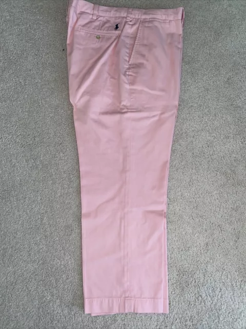 Ralph Lauren Polo Pants Mens 42/30 Pink Chino Slacks Casual Mens