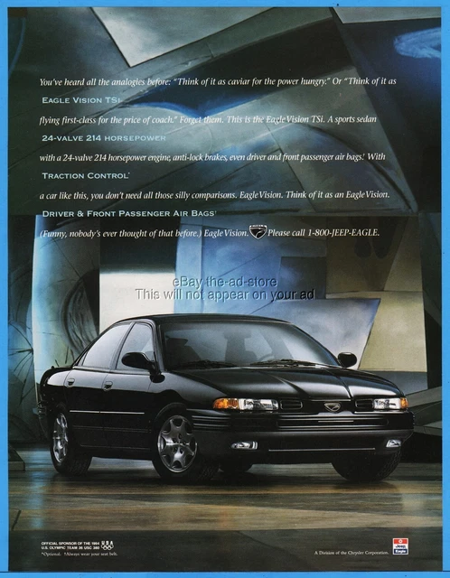 1994 Eagle Vision TSI Jeep Chrysler Motors vintage photo print car ad