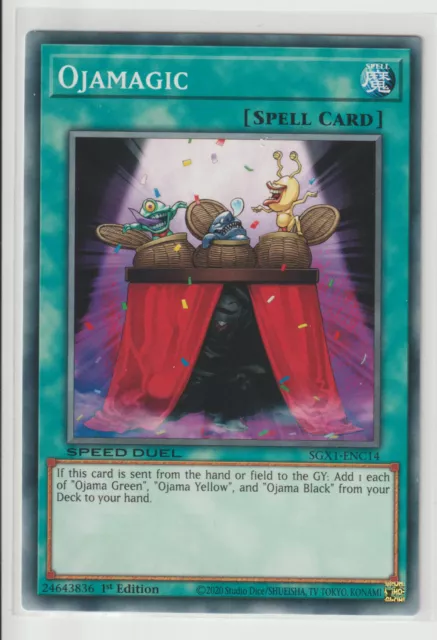 Yugioh Ojamagic - 1St Edition - Sgx1-Enc14 (X1)  Free P&P