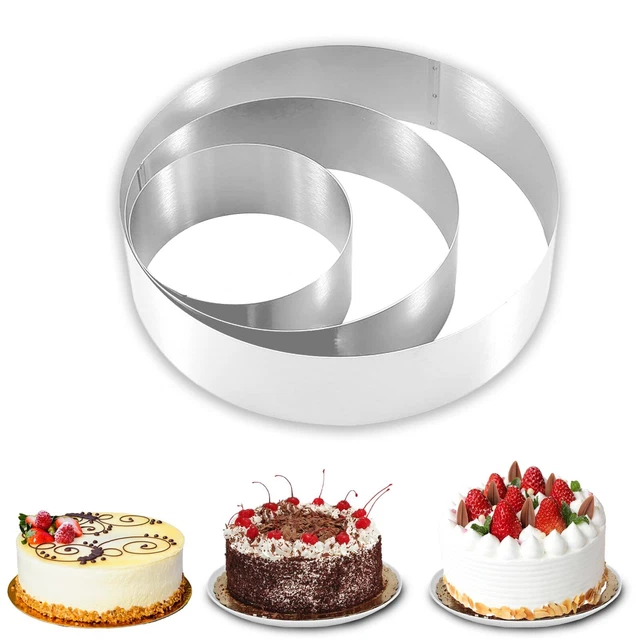 Set 8 Coppapasta Tondi 5 Cm - Acciaio Inox Per Torte, Mousse E Sushi
