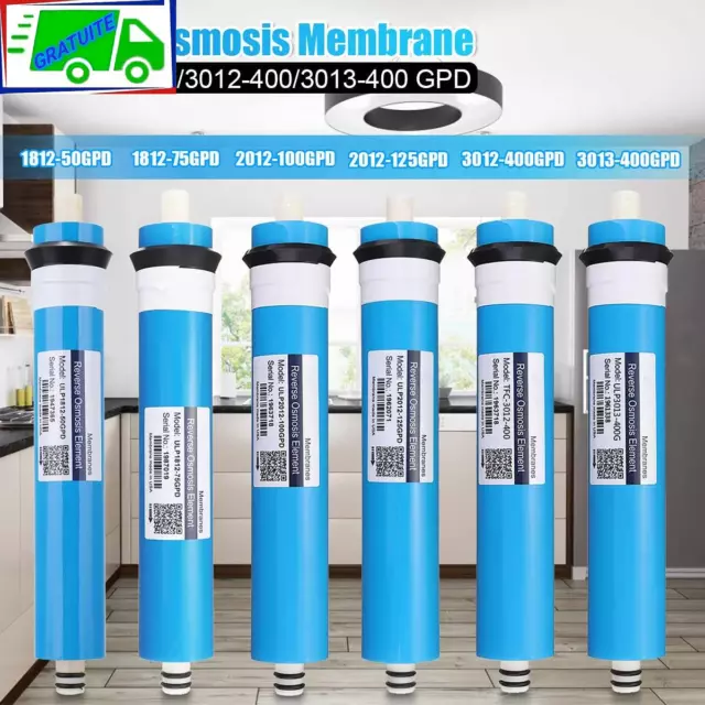 Membrane RO de remplacement pour système d'eau, barrage de cuisine à domicile, o