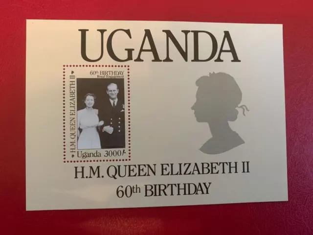 Uganda 1986 Mnh Queen Elizabeth 2 6Oth Birthday Royal Engagement Prince Philip