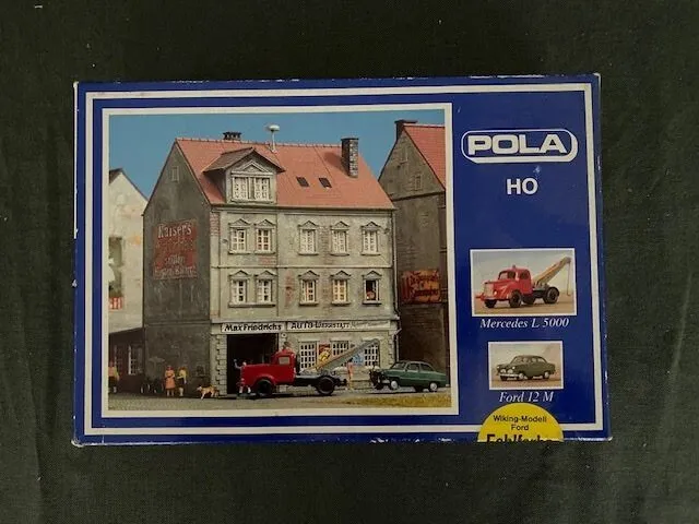 POLA Echelle HO Maquette Meister Modell Immeuble et garage auto - 165