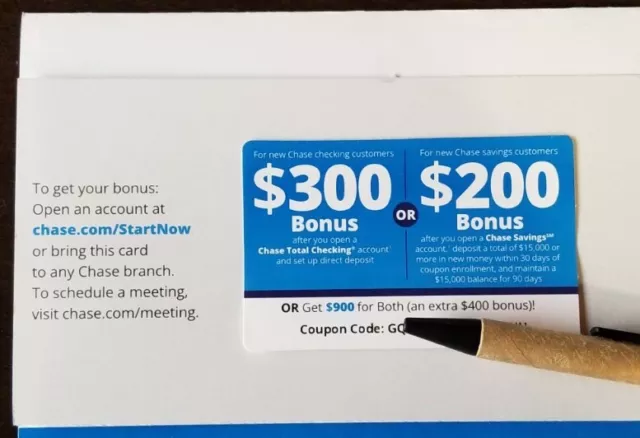 Chase Bank $900 Bonus Checking @ Account Opening Coupon Expires 4/17/2024 Fast! 3