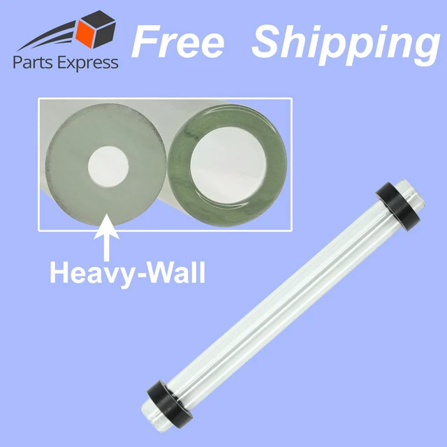 DUCO® 8-3/8" Heavy-Wall (Thickness: 7/32"=5.56 mm) Boiler Sight Glass, 5/8" OD
