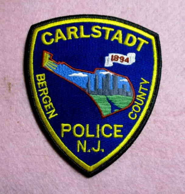 Sew Iron On Patch Carlstadt 1894 Bergen County Police N.J. New Jersey