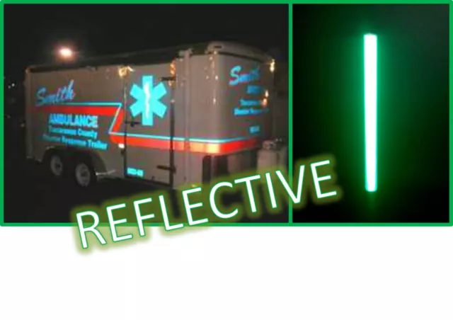 Reflective vinyl film 4" x 9" Sheet Green Engineer Grade