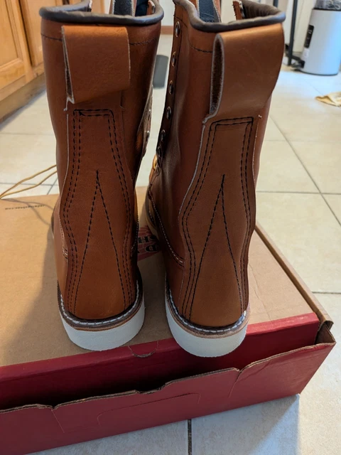 RED WING 877 8-Inch Moc Toe Oro Legacy Leather Trac Tred Boots Men’s US ...