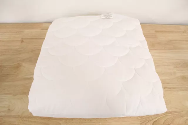 Blue Ridge TWIN Mattress Pad Damask Dot Dual Action WHITE 39" x 75" D9Z297