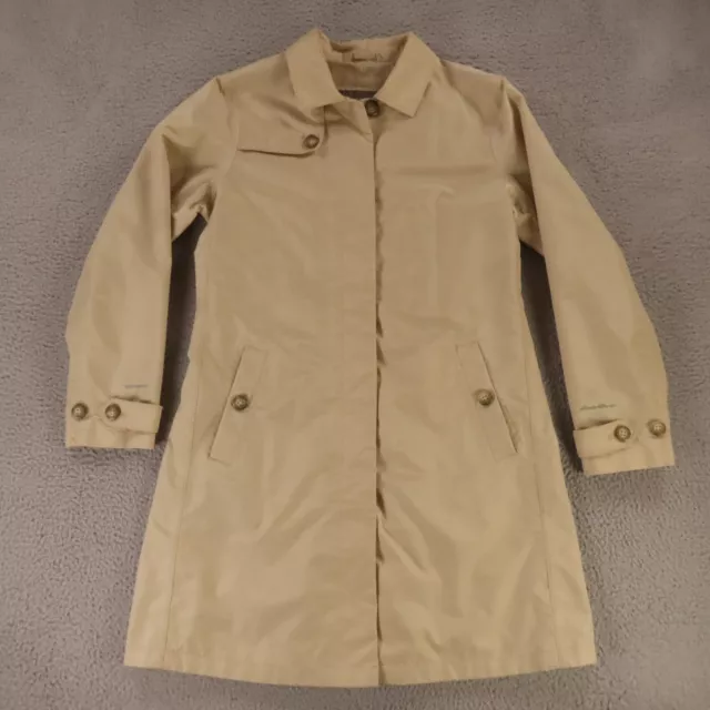 Eddie Bauer Jacket Womens M Beige Tan Weatheredge Trench Coat