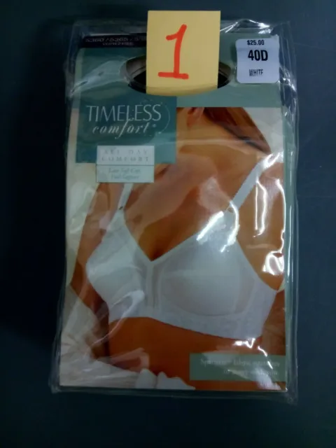 SEARS-TIMELESS COMFORT BRAS/WHITE or Beige/4 Choices:40DW, 42DW