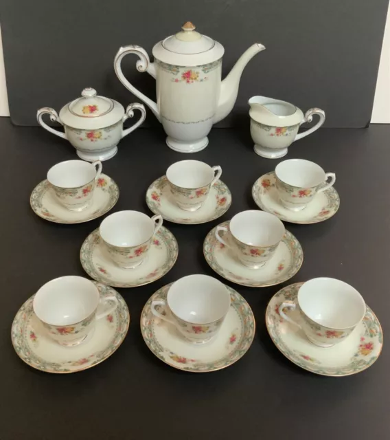 Vintage Albion Japan Floral Porcelain China Tea Set 21 piece